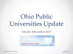 Ohio Public Universities Update