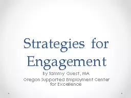 Strategies for Engagement