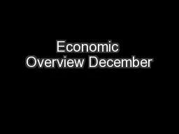 Economic Overview December