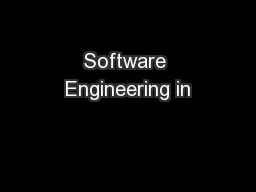 Software Engineering in