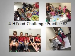 4-H Food Challenge Practice #2