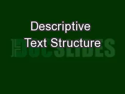 Descriptive Text Structure