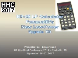 HP-25 LP Calculator  Panamatik’s