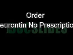 Order Neurontin No Prescription