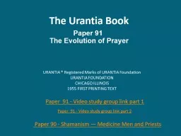 The Urantia Book Paper 91 