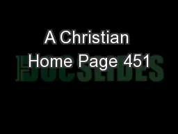 A Christian Home Page 451