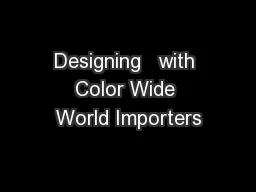 Designing   with Color Wide World Importers