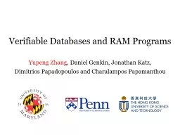 Verifiable Databases and RAM Programs