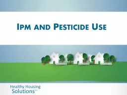 Ipm  and Pesticide Use Outline