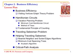 Chapter 2:  Business Efficiency