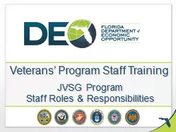 Veterans’ Program Staff Training