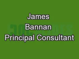 James Bannan Principal Consultant