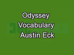 Odyssey Vocabulary Austin Eck