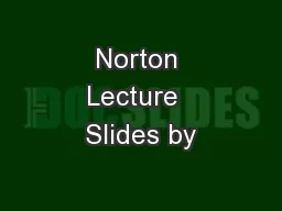 Norton Lecture  Slides by