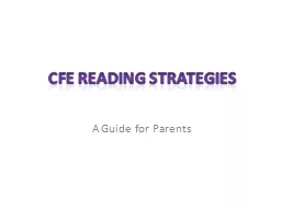 CfE  Reading  Strategies