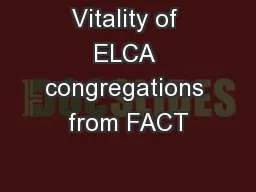 Vitality of ELCA congregations from FACT