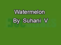 Watermelon By  Suhani  V