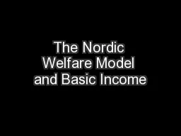 The Nordic Welfare Model and Basic Income