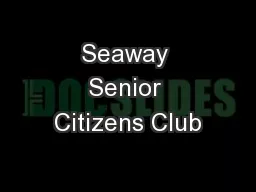 Seaway Senior Citizens Club