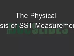The Physical Basis of SST Measurements