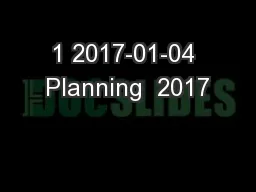 1 2017-01-04 Planning  2017