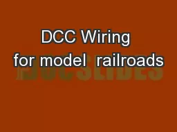 DCC Wiring for model  railroads