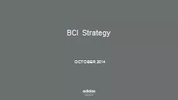 OCTOBER 2014 BCI Strategy