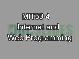 MIT50 4   Internet and Web Programming