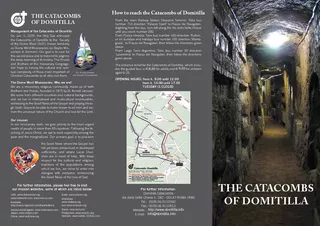THE CATACOMBS OF DOMITILLA How to reach the Catacombs