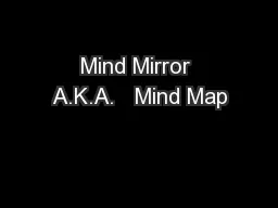 Mind Mirror A.K.A.   Mind Map