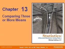 Chapter Comparing Three or More Means