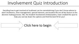 Involvement Quiz Introduction