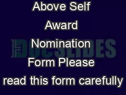  RI Service Above Self Award Nomination Form Please read this form carefully