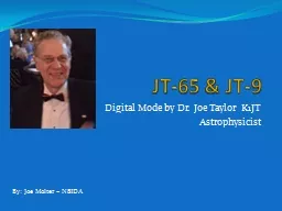 JT-65 & JT-9 Digital Mode by Dr. Joe Taylor  K1JT