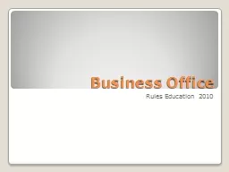 Business Office Rules Education 2010