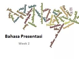 Bahasa   Presentasi Week 2