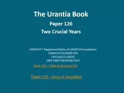 The Urantia Book Paper  126