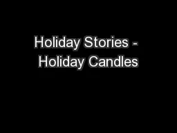 Holiday Stories - Holiday Candles