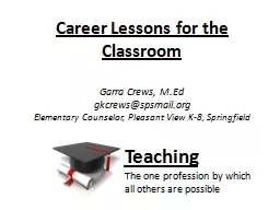 Career Lessons for the Classroom