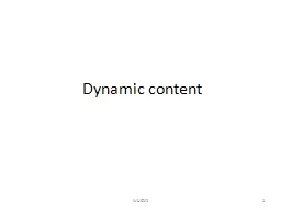 Dynamic content 1 WUCM1 WUCM1