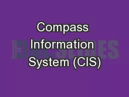 Compass Information System (CIS)