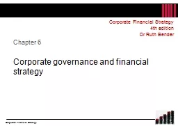 Chapter  6 Corporate governance and financial strategy