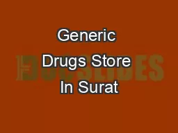Generic Drugs Store In Surat