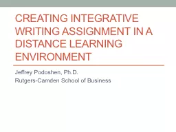Creating integrative writing assignment in a distance learning environment