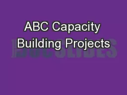 ABC Capacity Building Projects