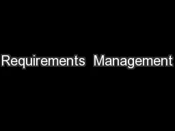 Requirements  Management