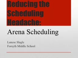 Reducing the Scheduling Headache: