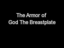 The Armor of God The Breastplate