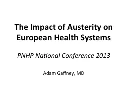 The Impact of Austerity on