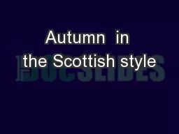Autumn  in the Scottish style